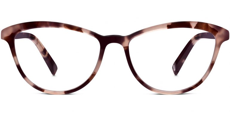 Louise Wide Eyeglasses in Blush Tortoise (Non-Rx)