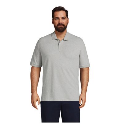 Men's Big Short Sleeve Comfort-First Mesh Polo Shirt - Lands' End - Gray - L