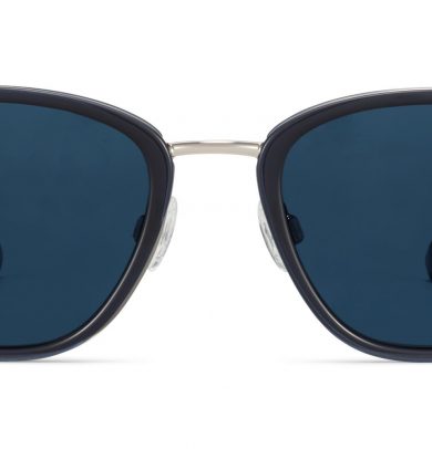 Morley Wide Sunglasses in Inlet Crystal with Polished Silver (Non-Rx)