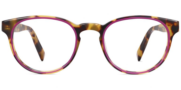 Percey Wide Eyeglasses in Cider Tortoise with Fuchsia (Non-Rx)
