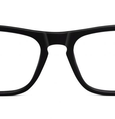 Roosevelt Wide Eyeglasses in Jet Black Matte (Non-Rx)