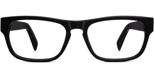 Roosevelt Wide Eyeglasses in Jet Black Matte (Non-Rx)
