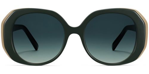 Rosa Wide Sunglasses in Forest Green with Sand (Non-Rx)