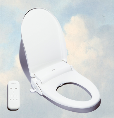 TUSHY Ace Electric Bidet | Luxury Bidet Seat | Elongated | Warms, Cleans, & Dries via Remote | Heated Seat Bidet and Dryer
