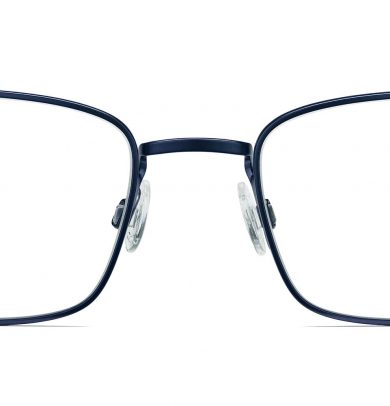 Thurston Wide Eyeglasses in Brushed Navy (Non-Rx)