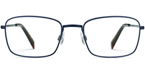 Thurston Wide Eyeglasses in Brushed Navy (Non-Rx)