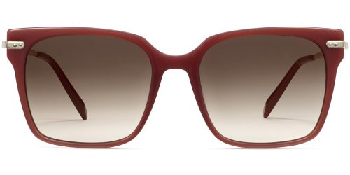 Vela Extra Wide Sunglasses in Terracotta with Polished Gold (Non-Rx)