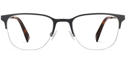 Wallis Wide Eyeglasses in Brushed Navy (Non-Rx)