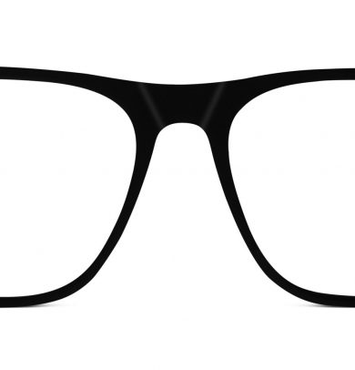 Fletcher Wide Eyeglasses in Black Matte Eclipse (Non-Rx)