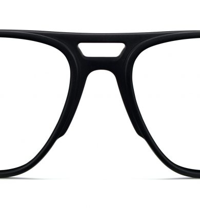 Hatcher Wide Eyeglasses in Jet Black Matte (Non-Rx)