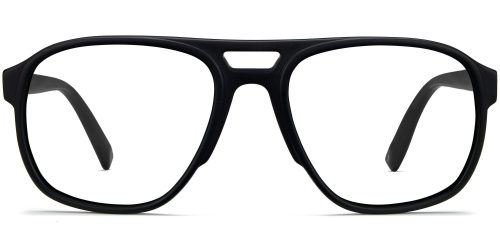 Hatcher Wide Eyeglasses in Jet Black Matte (Non-Rx)