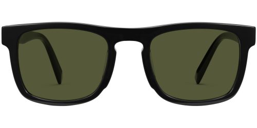Omar Wide Sunglasses in Jet Black (Non-Rx)