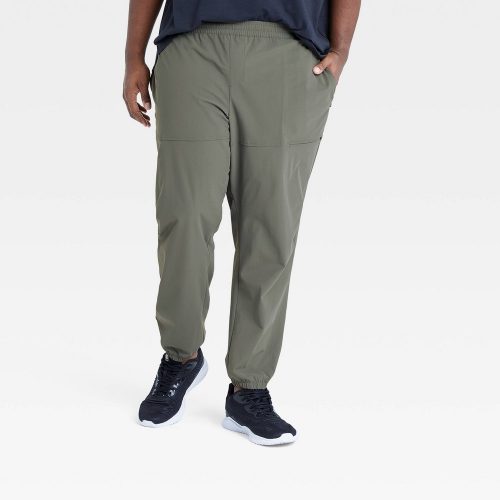 Men's Big Utility Tapered Joggers - All in Motion Mid Gray L