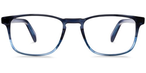 Bensen Wide Eyeglasses in Blue Slate Fade (Non-Rx)