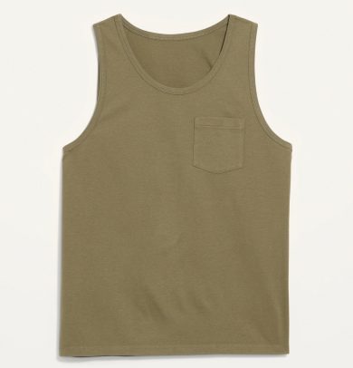 Soft-Washed Chest-Pocket Tank Top for Men