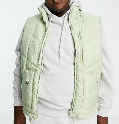 Another Influence Plus utility vest in green