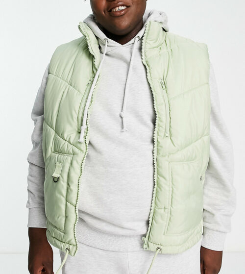 Another Influence Plus utility vest in green