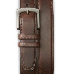 Big & Tall Harbor Bay Double Loop Leather Belt - Brown