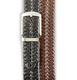 Big & Tall Harbor Bay Reversible Braided Faux-Leather Belt - Black