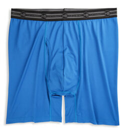 Big & Tall Harbor Bay Tech Stretch Solid Boxer Briefs - Lapis Blue