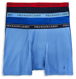 Big & Tall Polo Ralph Lauren 3-pk Boxer Briefs - Blue