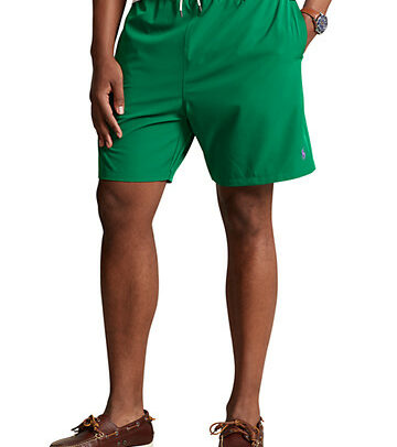 Big & Tall Polo Ralph Lauren Traveler Swim Trunks - Primary_Green
