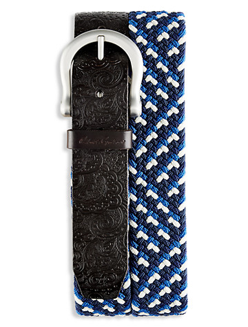 Big & Tall Robert Graham Celestial Jive Braided Belt - Blue