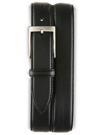 Big & Tall Rochester Comfort Stretch Feather-Edge Dress Belt - Black