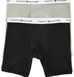 Big & Tall Tommy Hilfiger 2-Pk Boxer Briefs - Grey/Black