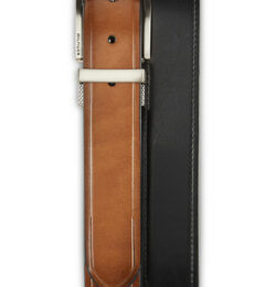 Big & Tall Tommy Hilfiger Leather-Look Reversible Stretch Belt - Tan