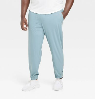 Men's Big Lightweight Tricot Joggers - All in Motion Light Blue L
