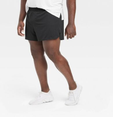 Men's Big Lined Run Shorts 3" - All in Motion Black L