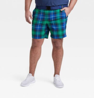 Men's Big Plaid Golf Shorts 8" - All in Motion Green 42