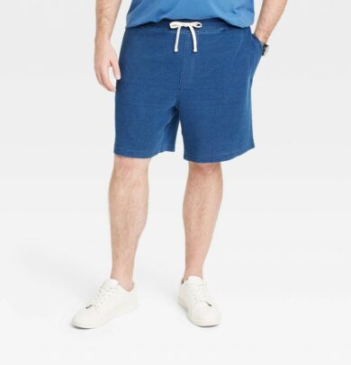 Men's Big & Tall 8.5" Elevated Knit Pull-On Shorts - Goodfellow & Co Blue L