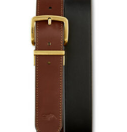 Big & Tall Polo Ralph Lauren Leather Reversible Belt - Black Brown