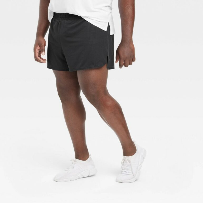 Men's Big Lined Run Shorts 3" - All in Motion™ Black 2