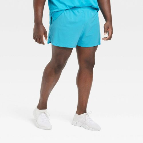 Men's Big Lined Run Shorts 3" - All in Motion™ Powderpuff Blue 2