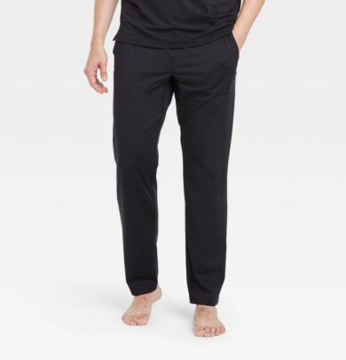 Men's Big Soft Stretch Tapered Joggers - All in Motion™ Black L
