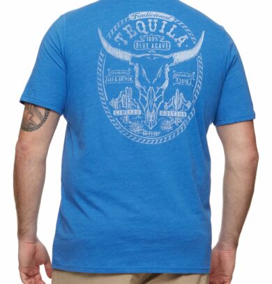 Men's Traditional Tequila Tee Shirt Big & Tall | Athletic Fit | B | Blue | Flag & Anthem