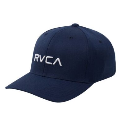 RVCA Flexfit Twill Baseball Cap in Navy at Nordstrom, Size Large