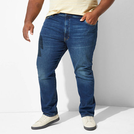 mutual weave Big and Tall Mens Tapered Leg Regular Fit Jean, 48 32, Blue