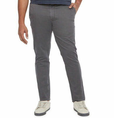 mutual weave Mens Big and Tall Slim Fit Flat Front Pant, 50 30, Gray