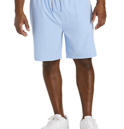 Big & Tall Society of One All Day Every Day Solid Swim Shorts - Light Blue