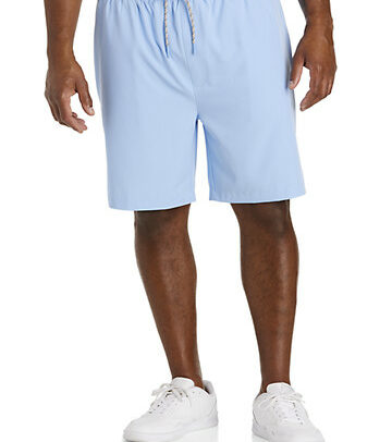 Big & Tall Society of One All Day Every Day Solid Swim Shorts - Light Blue