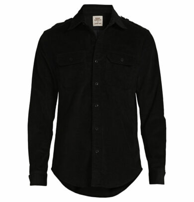 Blake Shelton x Lands' End Men's Big Corduroy Work Shirt - Black - L