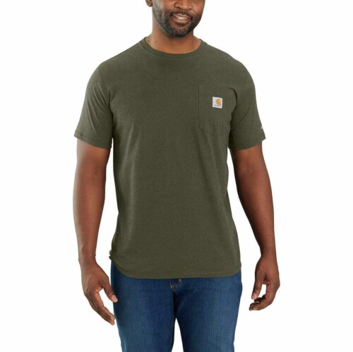 Carhartt Force Relaxed Fit Midweight Short-Sleeve Pocket T-Shirt | Basil Heather | L