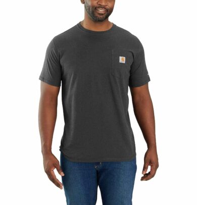 Carhartt Force Relaxed Fit Midweight Short-Sleeve Pocket T-Shirt | Carbon Heather | L