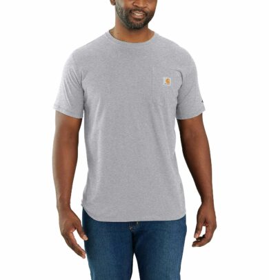 Carhartt Force Relaxed Fit Midweight Short-Sleeve Pocket T-Shirt | Heather Gray | L