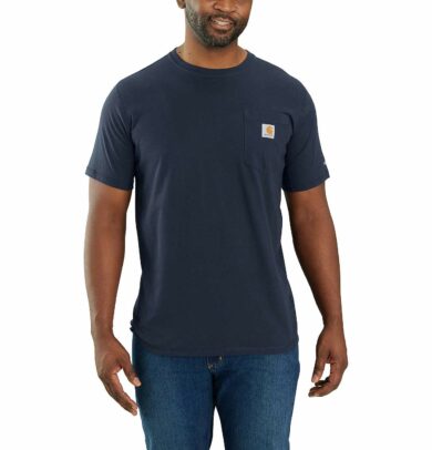 Carhartt Force Relaxed Fit Midweight Short-Sleeve Pocket T-Shirt | Navy | L