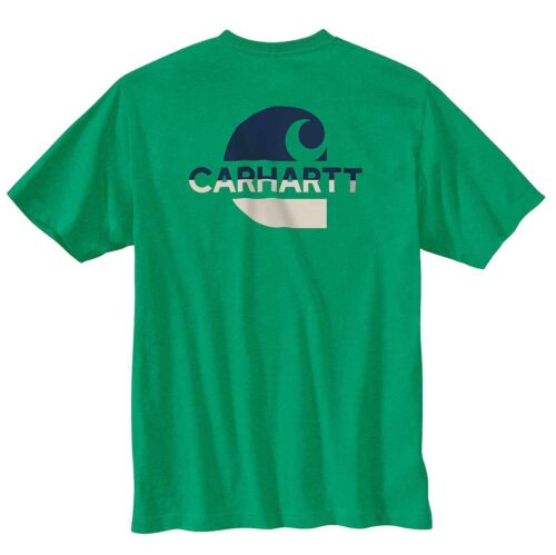 Carhartt Men's Cotton Loose Fit Heavyweight Short-Sleeve Pocket C Graphic T-Shirt | Malachite |
